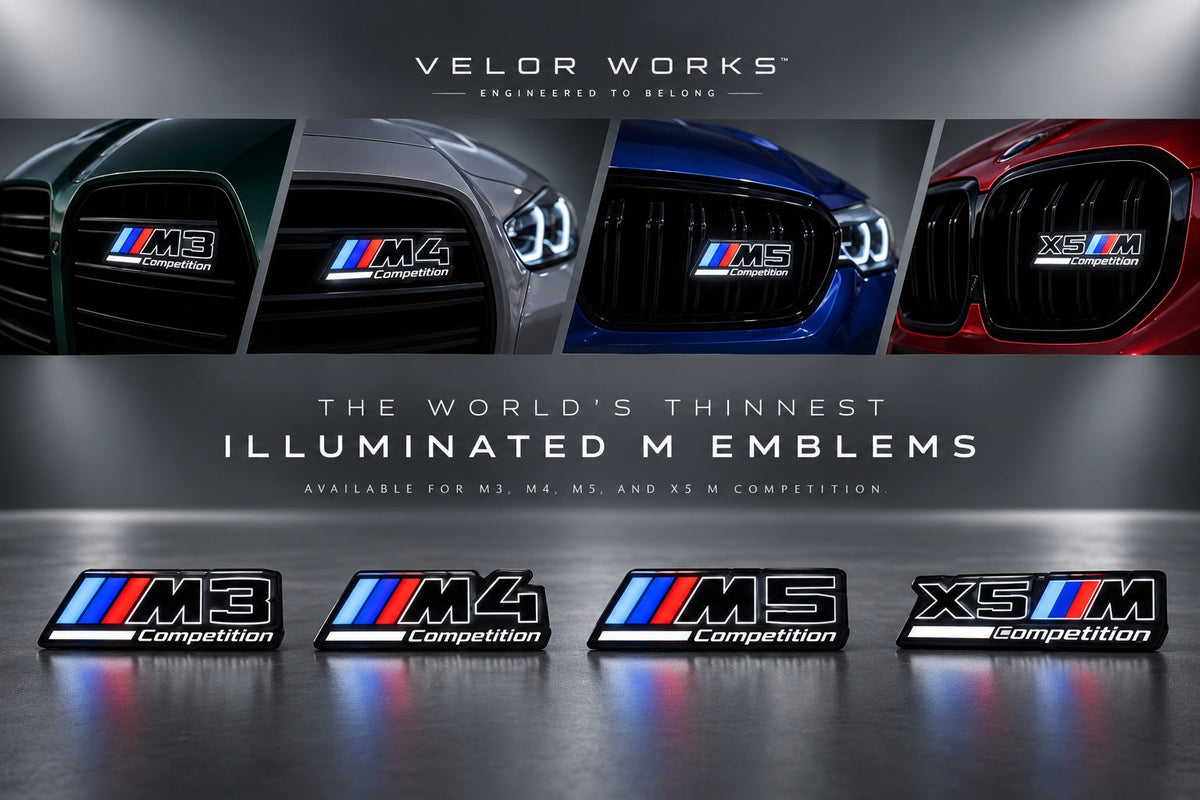 Velor Works illuminated BMW M emblem