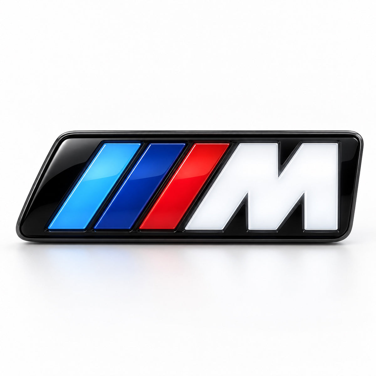 Velor Works universal illuminated M emblem front product view